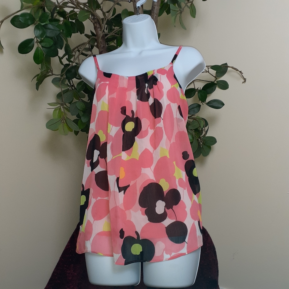 3/$15 NY&CO Spaghetti strap Floral print Top